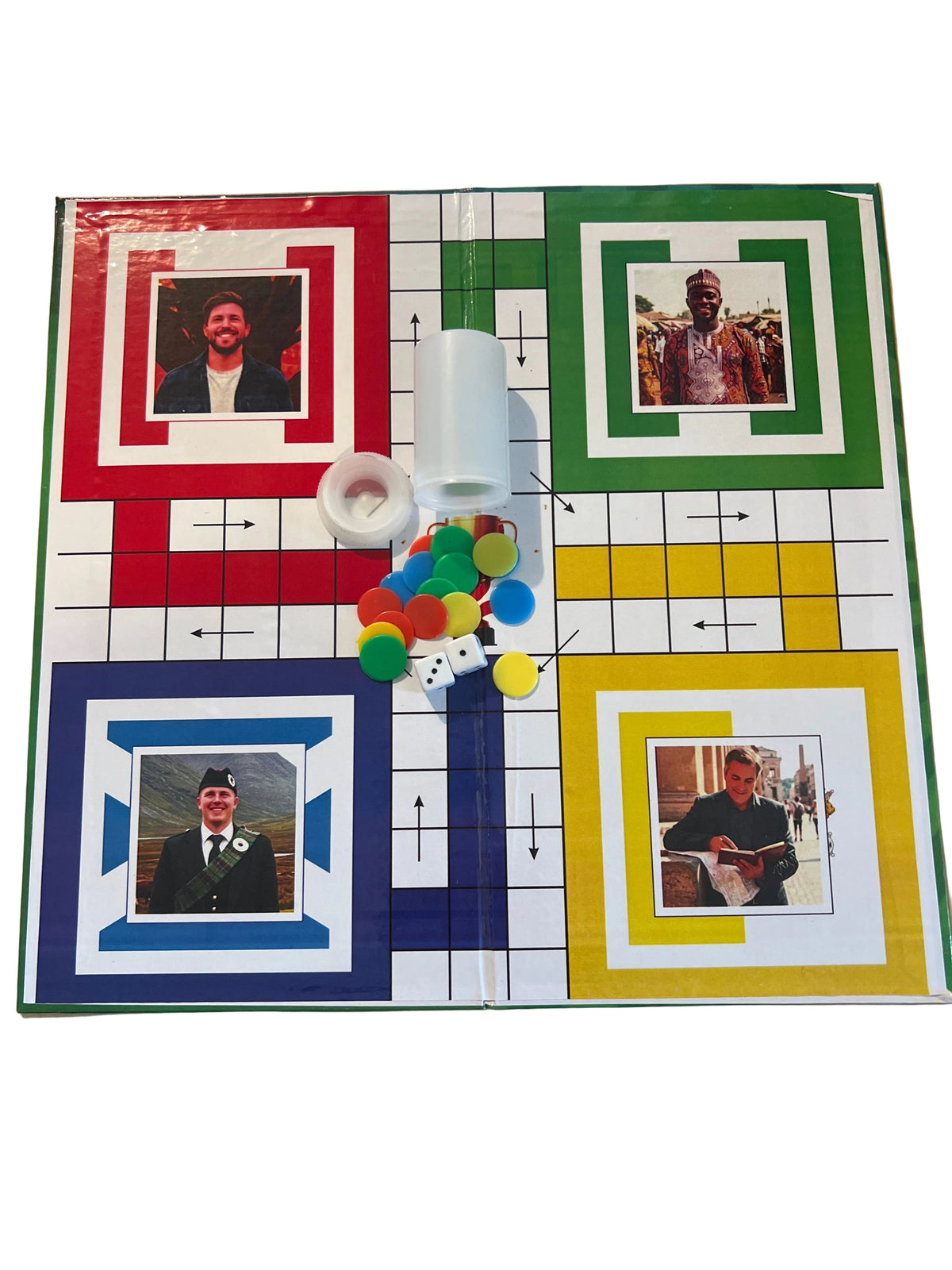 Foldable Cardstock Ludo Board Game