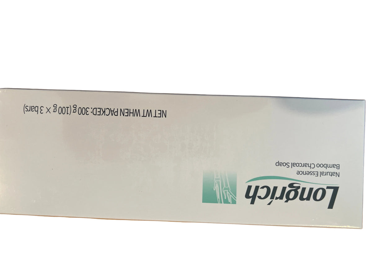 Longrich Natural Essence Bamboo Charcoal Soap (3-Bar Pack)