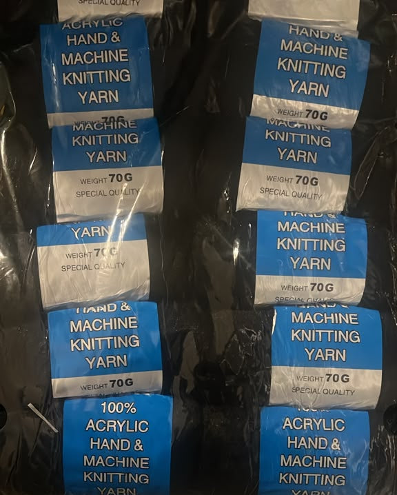 Black Brazilian Wool Hair – 12 Pcs | 100% Acrylic Braiding & Knitting Yarn | Best Value