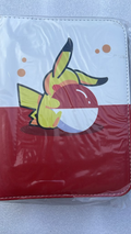 Pikachu face 4-ring binder yellow and pink with Togepi and Clefairy