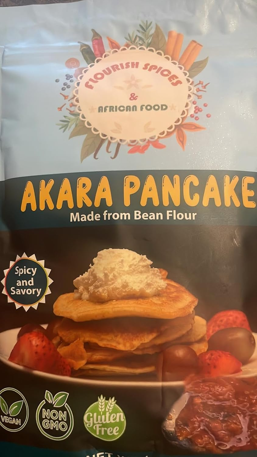 Flourish Spices Akara Pancake Waffle Mix 11oz Nigerian Style